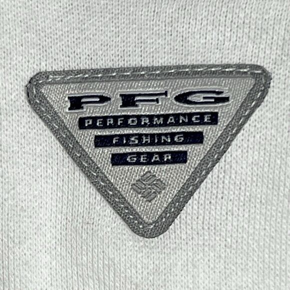 Columbia PFG Hoodie Women’s M Fleece Sweatshirt White Anglers Club Fishing NWT - Picture 12 of 15